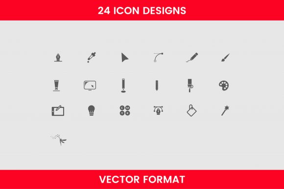 24 Graphic Designs: Versatile Icons