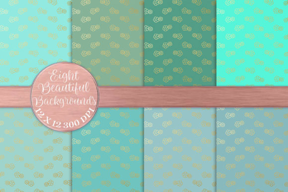 Elevating Digital Design with Feminine Foil Flower Green Backgrounds