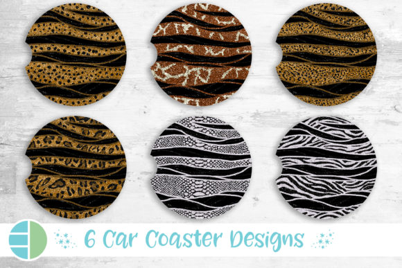 Elevating Everyday Aesthetics with Glitter Animal Print Car Coaster Geode Designs