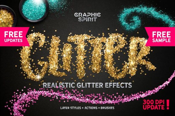 Glitter Pro Styles, Actions, Brushes: Elevating Digital Design with Precision and Sparkle