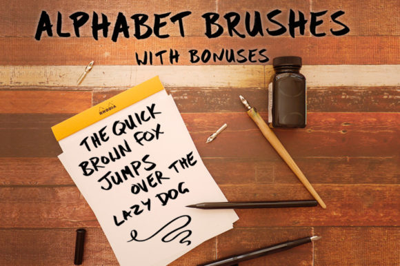 Hand-Lettered Alphabet Brushes for Design