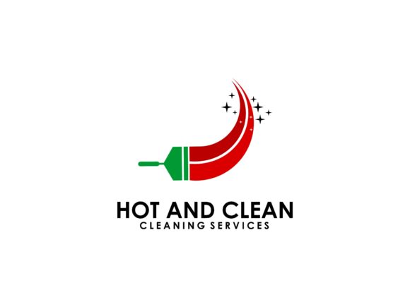 Hot & Clean Chili Brush Logo Design