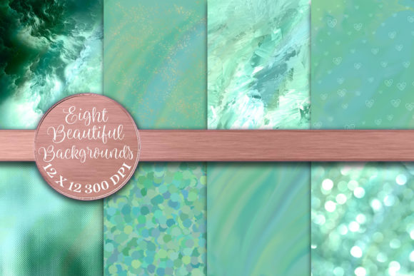 Intense Green & Blue Textured Designs