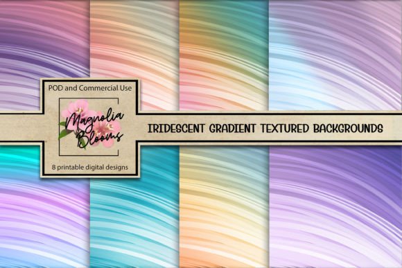 Iridescent Gradient Textured Backgrounds for Digital and Print Design