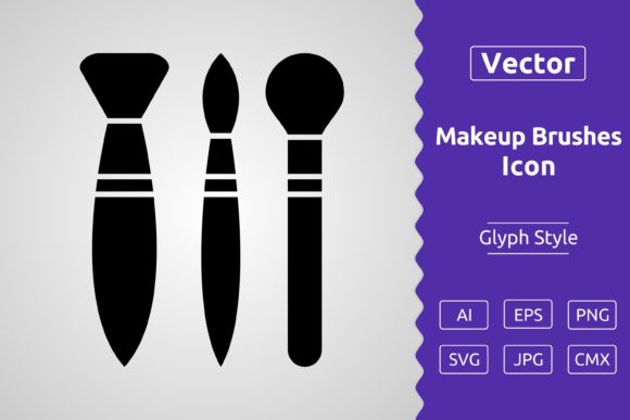 Mastering Visual Branding with the Vector Makeup Brushes Glyph Icon