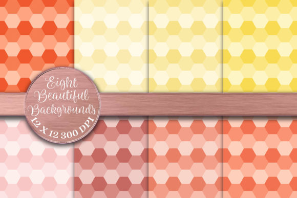 Pink and Yellow Honeycomb Collection: Elevating Digital Design with Textured Backgrounds