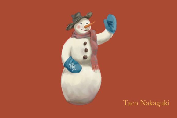Snowman: Elevating Your Winter Design Projects with Digital Acrylic Art