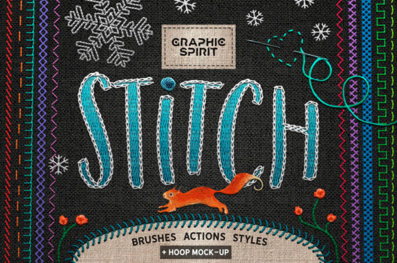 Stitch Brushes, Actions & Styles Set