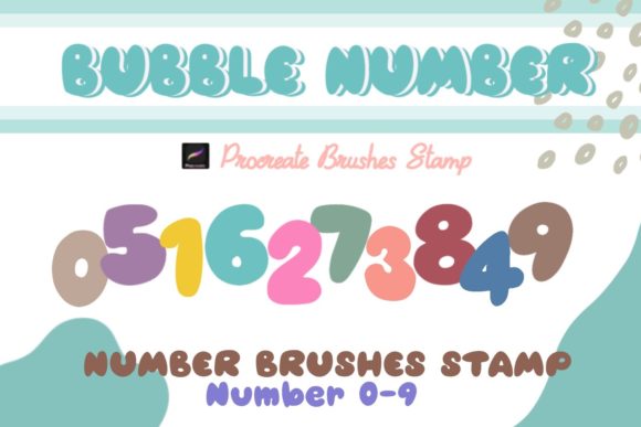 Streamlining Digital Design with Procreate Brushes Stamp Bubble Number