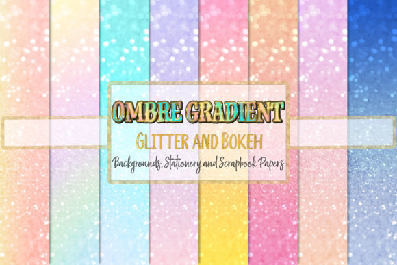 Stunning Ombre Bokeh Glitter Textures