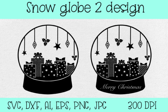 SVG DXF Snow Globe & Christmas Gift Box Designs